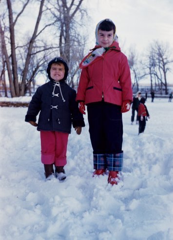 Joan and Kathleen in winter