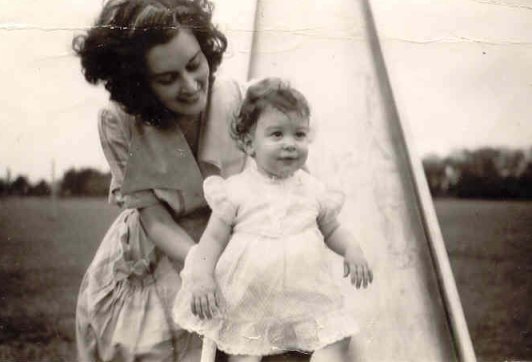 Mom and me at slide