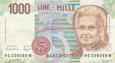 1000 lire note