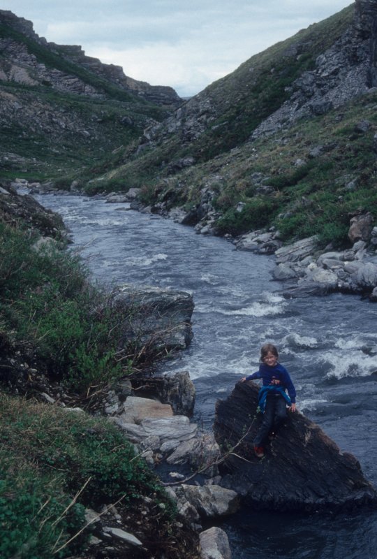 Sally by the stream