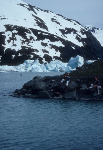 kids at Portage Glacier