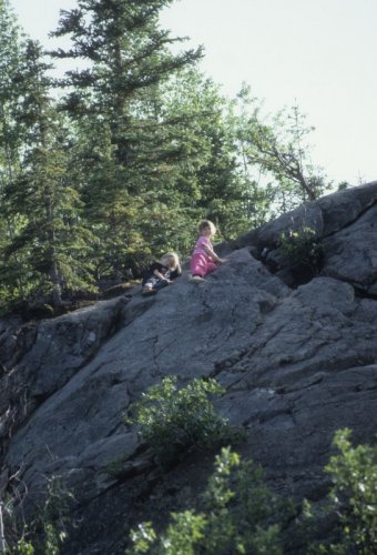 Sally & Katherine climbing