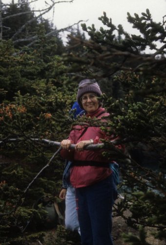 Kathy on the trail