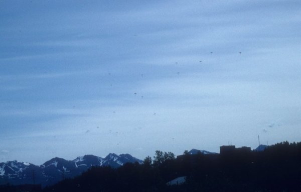 parachutes and mountains