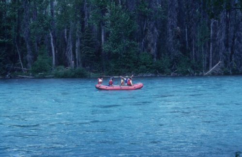 raft on a lake