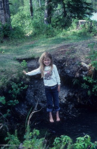 Sally with bare feet