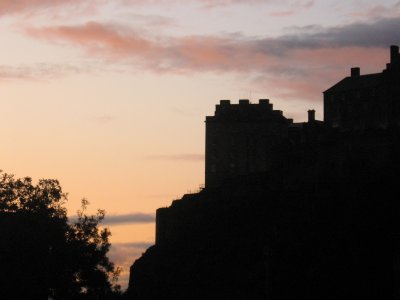 sunset in Edinburgh