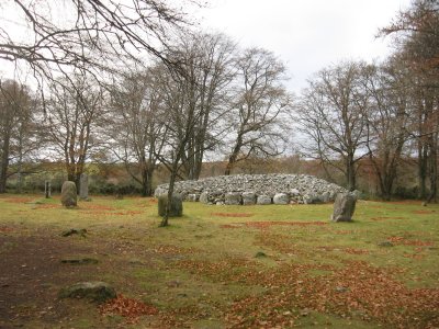 panorama of Clava Cairns site