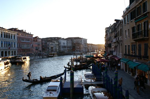 gondola parking on Grand Canal