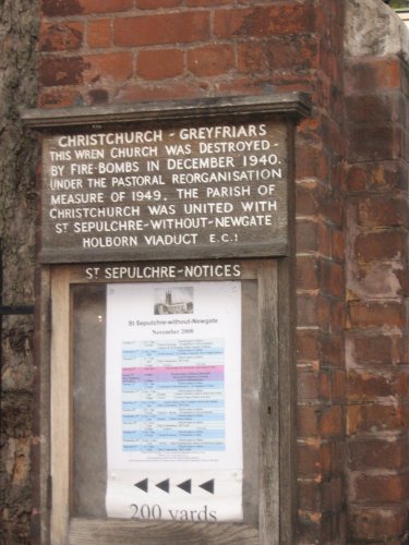 Christ Church Greyfriars sign