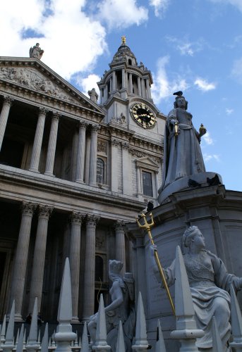 St. Paul's with statues