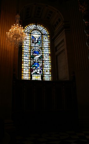 stained glass in St. Paul's