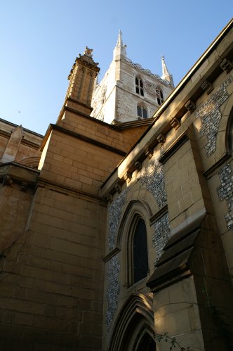 closeup of Southwark Cathedral inlay