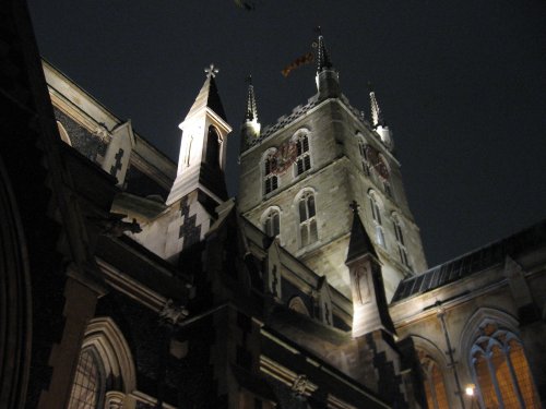 Southwark Cathedral at night