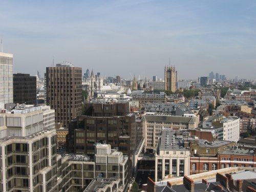 view from top of Westminster Cathedral