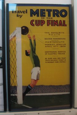 FA Cup poster at Transport Museum