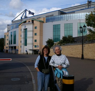 me and Joan at Stamford Bridge