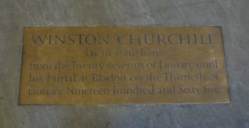 Winston Churchill plaque