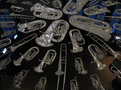 looking down at instruments gallery