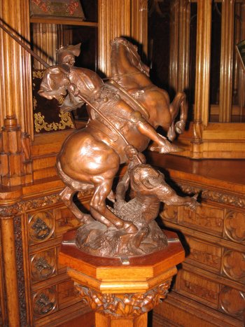 St. George wooden sculpture