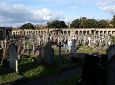 headstones & colonnade