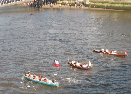 boat with Texas flag
