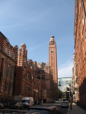 street to Westminster Cathedral