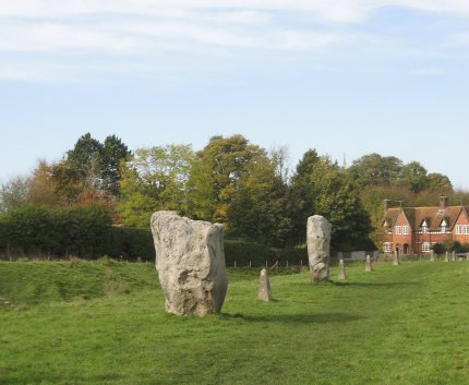 Avebury stones and village