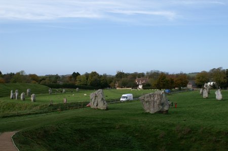 Avebury stones and roadway