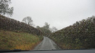 narrow Welsh road