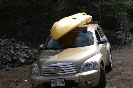 Kayak on car