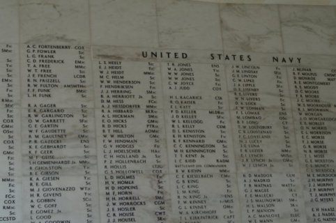 Names in Arizona Memorial