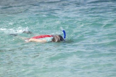Kathy snorkeling