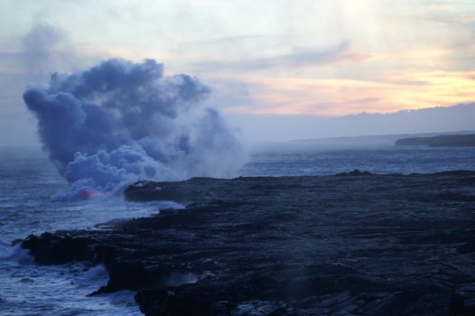 Lava and sea