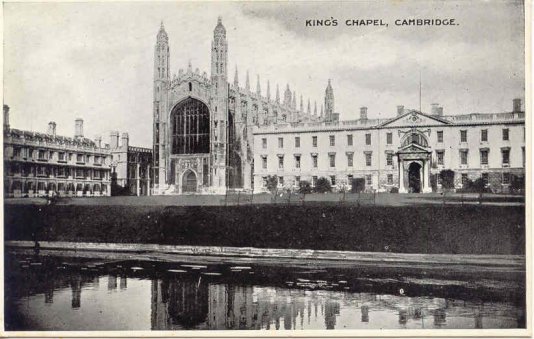Original Antique Postcard Cambridge Kings and Clare College Postmark 1907 but Dated 1909 S83149
