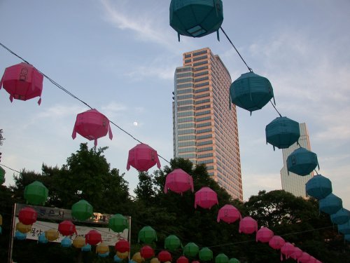 lanterns and skyscrapers