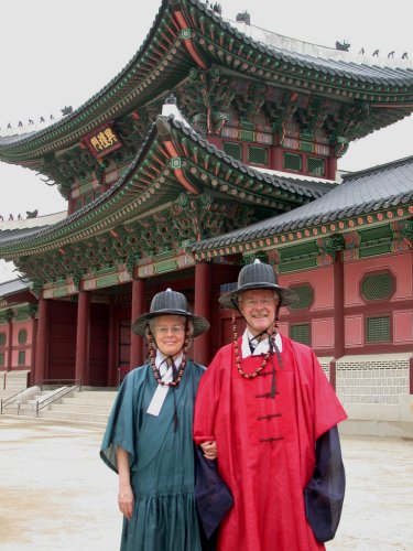 tourists in costume