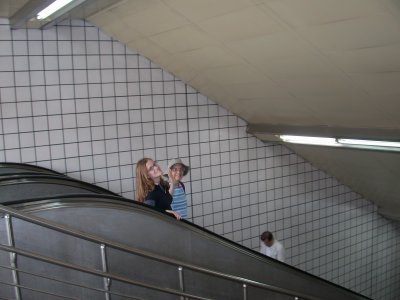 escalator to the subway