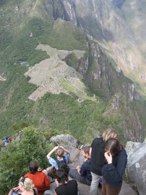 Tourists at the peak