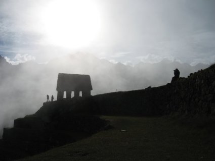 Guardhouse in mist