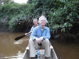 Henry and Kathy in the canoe