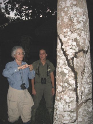 Kathy about to eat a termite