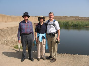 Pond with tourists